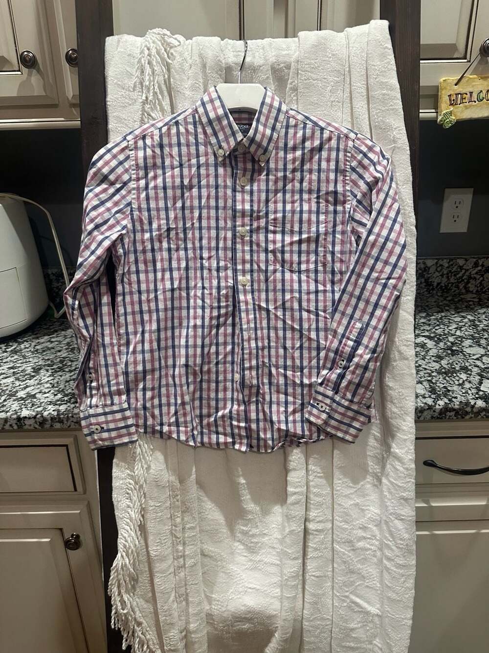 UNTUCKit Boys Button-Down Shirt Size 10 Plaid Long Sleeve Cotton